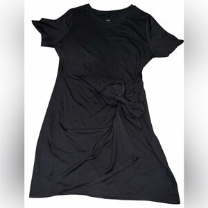 A. new day Black Mini Dress with Bow Detail
